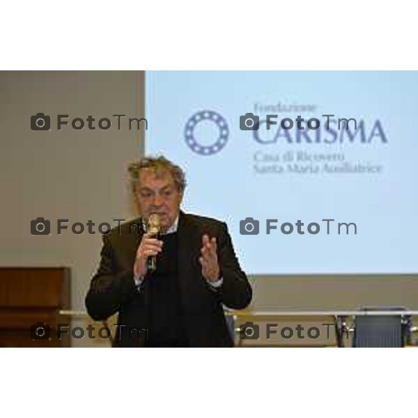 Tiziano Manzoni/LaPresse 26-11- 2025 Italia Cronaca Bergamo Bergamo uditorium Fausto Begnis Fondazione Carisma Attilio Fontana Miro Radici - Presidente Fondazione Carisma