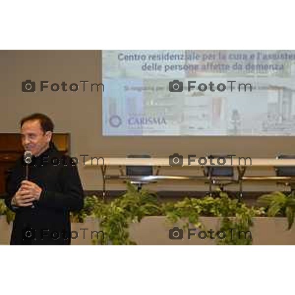 Tiziano Manzoni/LaPresse 26-11- 2025 Italia Cronaca Bergamo Bergamo uditorium Fausto Begnis Fondazione Carisma Attilio Fontana Miro Radici - Presidente Fondazione Carisma