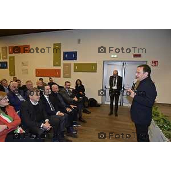 Tiziano Manzoni/LaPresse 26-11- 2025 Italia Cronaca Bergamo Bergamo uditorium Fausto Begnis Fondazione Carisma Attilio Fontana Miro Radici - Presidente Fondazione Carisma