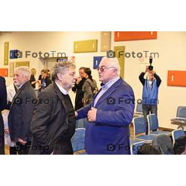 Tiziano Manzoni/LaPresse 26-11- 2025 Italia Cronaca Bergamo Bergamo uditorium Fausto Begnis Fondazione Carisma Attilio Fontana Miro Radici - Presidente Fondazione Carisma