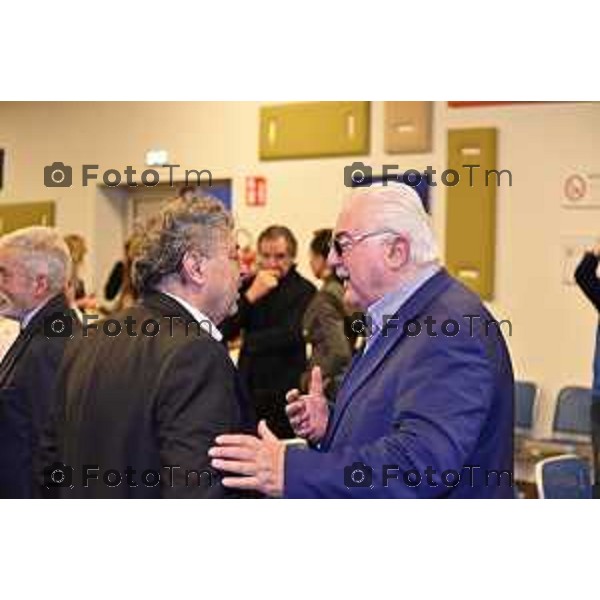 Tiziano Manzoni/LaPresse 26-11- 2025 Italia Cronaca Bergamo Bergamo uditorium Fausto Begnis Fondazione Carisma Attilio Fontana Miro Radici - Presidente Fondazione Carisma