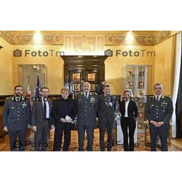 Tiziano Manzoni/LaPresse 2-12- 2025 Italia Cronaca Bergamo Bergamo PRESENTAZIONE “Un Calcio al Tumore” Accademia della Guardia di finanza,