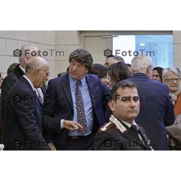 Tiziano Manoni/LaPresse 05-12- 2025 Italia Cronaca Bergamo Nomina ufficiale in corte d\'assise a Bergamo del nuovo presidente del Tribunale di Bergamo Vito di Vita con il procutaore Romanellii