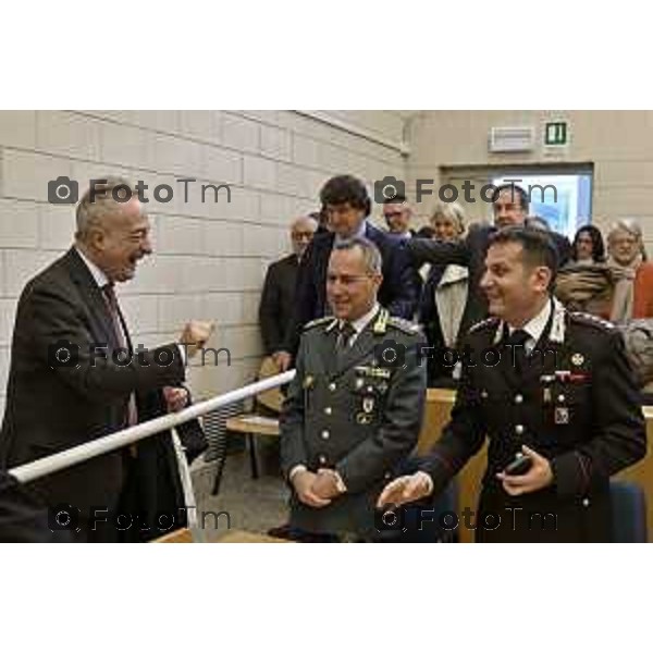 Tiziano Manoni/LaPresse 05-12- 2025 Italia Cronaca Bergamo Nomina ufficiale in corte d\'assise a Bergamo del nuovo presidente del Tribunale di Bergamo Vito di Vita con il procutaore Romanellii