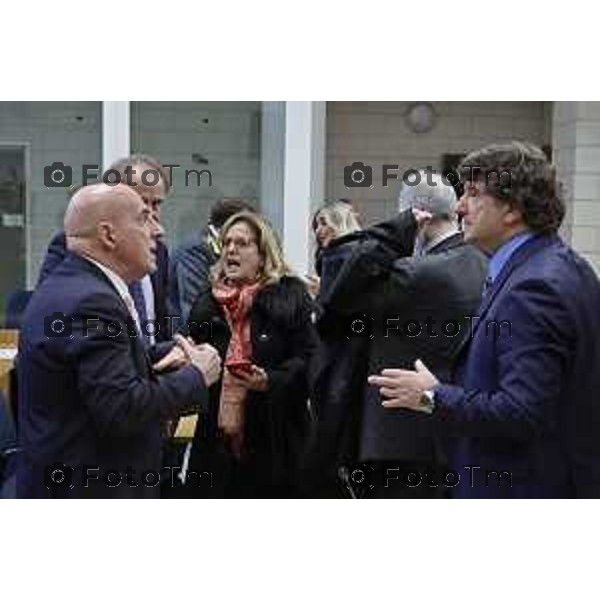 Tiziano Manoni/LaPresse 05-12- 2025 Italia Cronaca Bergamo Nomina ufficiale in corte d\'assise a Bergamo del nuovo presidente del Tribunale di Bergamo Vito di Vita con il procutaore Romanellii