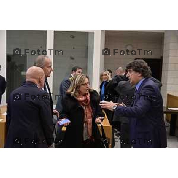 Tiziano Manoni/LaPresse 05-12- 2025 Italia Cronaca Bergamo Nomina ufficiale in corte d\'assise a Bergamo del nuovo presidente del Tribunale di Bergamo Vito di Vita con il procutaore Romanellii