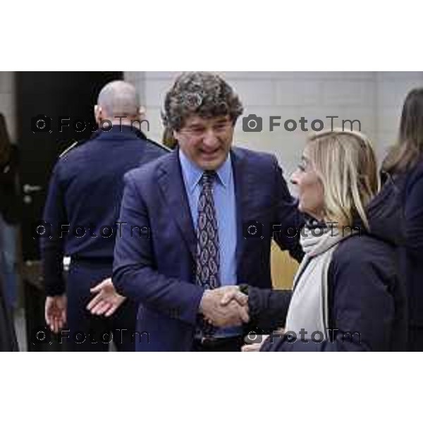 Tiziano Manoni/LaPresse 05-12- 2025 Italia Cronaca Bergamo Nomina ufficiale in corte d\'assise a Bergamo del nuovo presidente del Tribunale di Bergamo Vito di Vita con il procutaore Romanellii