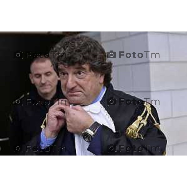Tiziano Manoni/LaPresse 05-12- 2025 Italia Cronaca Bergamo Nomina ufficiale in corte d\'assise a Bergamo del nuovo presidente del Tribunale di Bergamo Vito di Vita con il procutaore Romanellii
