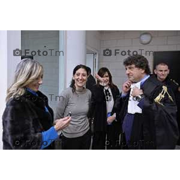 Tiziano Manoni/LaPresse 05-12- 2025 Italia Cronaca Bergamo Nomina ufficiale in corte d\'assise a Bergamo del nuovo presidente del Tribunale di Bergamo Vito di Vita con il procutaore Romanellii