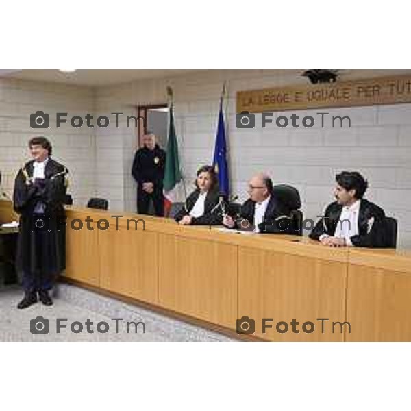 Tiziano Manoni/LaPresse 05-12- 2025 Italia Cronaca Bergamo Nomina ufficiale in corte d\'assise a Bergamo del nuovo presidente del Tribunale di Bergamo Vito di Vita con il procutaore Romanellii
