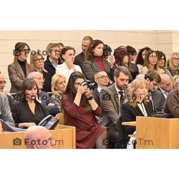 Tiziano Manoni/LaPresse 05-12- 2025 Italia Cronaca Bergamo Nomina ufficiale in corte d\'assise a Bergamo del nuovo presidente del Tribunale di Bergamo Vito di Vita con il procutaore Romanellii