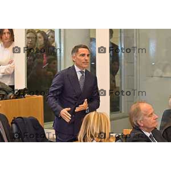 Tiziano Manoni/LaPresse 05-12- 2025 Italia Cronaca Bergamo Nomina ufficiale in corte d\'assise a Bergamo del nuovo presidente del Tribunale di Bergamo Vito di Vita con il procutaore Romanellii