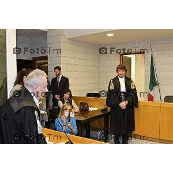 Tiziano Manoni/LaPresse 05-12- 2025 Italia Cronaca Bergamo Nomina ufficiale in corte d\'assise a Bergamo del nuovo presidente del Tribunale di Bergamo Vito di Vita con il procutaore Romanellii