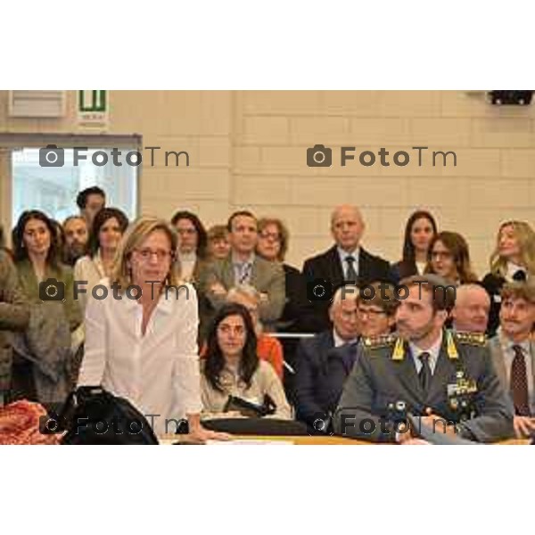 Tiziano Manoni/LaPresse 05-12- 2025 Italia Cronaca Bergamo Nomina ufficiale in corte d\'assise a Bergamo del nuovo presidente del Tribunale di Bergamo Vito di Vita con il procutaore Romanellii