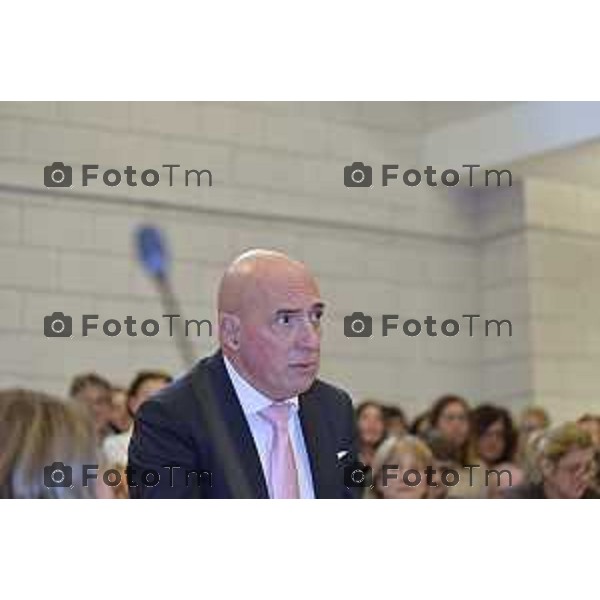 Tiziano Manoni/LaPresse 05-12- 2025 Italia Cronaca Bergamo Nomina ufficiale in corte d\'assise a Bergamo del nuovo presidente del Tribunale di Bergamo Vito di Vita con il procutaore Romanellii