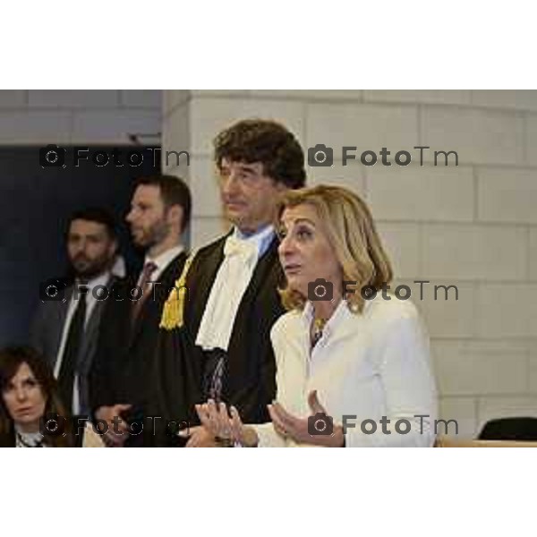 Tiziano Manoni/LaPresse 05-12- 2025 Italia Cronaca Bergamo Nomina ufficiale in corte d\'assise a Bergamo del nuovo presidente del Tribunale di Bergamo Vito di Vita con il procutaore Romanellii Corte d’appello di Brescia: Giovanna Di Rosa è la nuova presidente