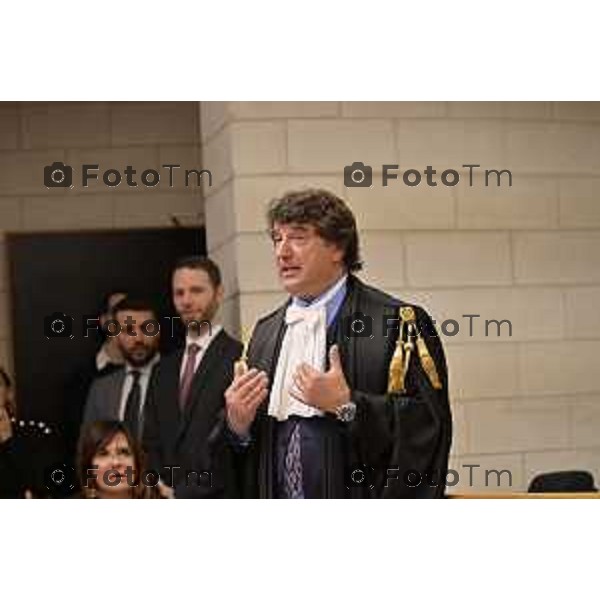 Tiziano Manoni/LaPresse 05-12- 2025 Italia Cronaca Bergamo Nomina ufficiale in corte d\'assise a Bergamo del nuovo presidente del Tribunale di Bergamo Vito di Vita con il procutaore Romanellii