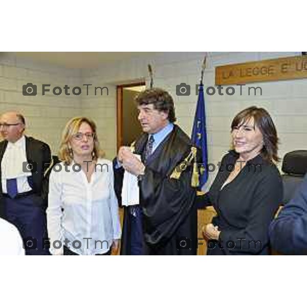 Tiziano Manoni/LaPresse 05-12- 2025 Italia Cronaca Bergamo Nomina ufficiale in corte d\'assise a Bergamo del nuovo presidente del Tribunale di Bergamo Vito di Vita con il procutaore Romanellii