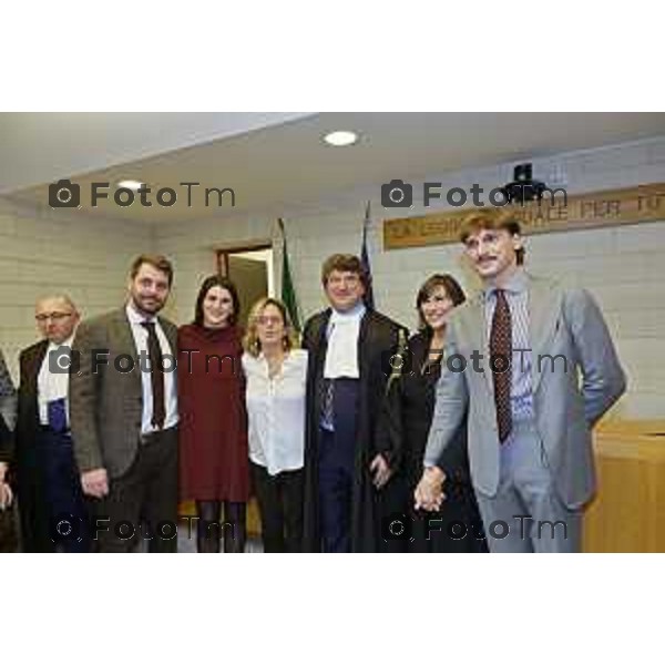 Tiziano Manoni/LaPresse 05-12- 2025 Italia Cronaca Bergamo Nomina ufficiale in corte d\'assise a Bergamo del nuovo presidente del Tribunale di Bergamo Vito di Vita con il procutaore Romanellii