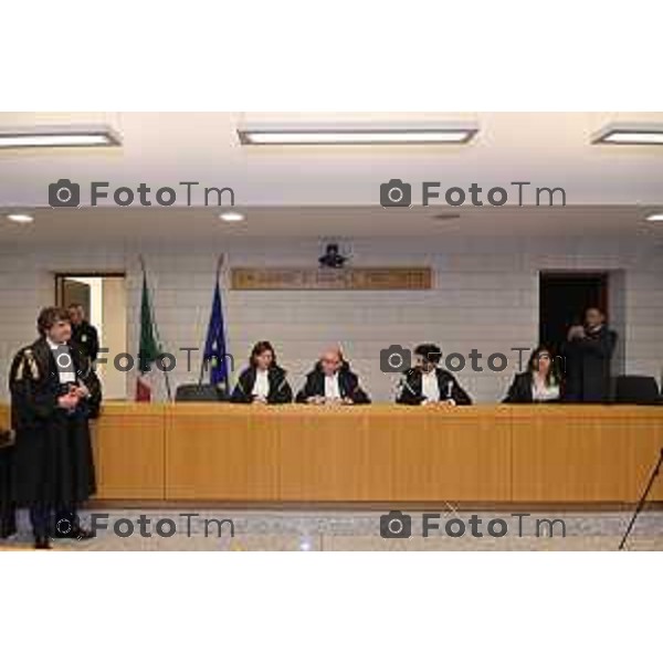 Tiziano Manoni/LaPresse 05-12- 2025 Italia Cronaca Bergamo Nomina ufficiale in corte d\'assise a Bergamo del nuovo presidente del Tribunale di Bergamo Vito di Vita con il procutaore Romanellii