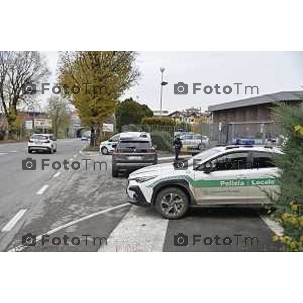 Tiziano Manzoni/LaPresse 4-12-2025 Bergamo, Italia Cronaca TreviglioTreviglio Controlli strade Polizia Locale e sede