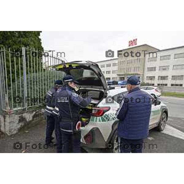 Tiziano Manzoni/LaPresse 4-12-2025 Bergamo, Italia Cronaca TreviglioTreviglio Controlli strade Polizia Locale e sede