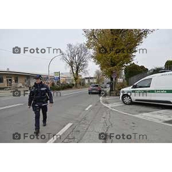 Tiziano Manzoni/LaPresse 4-12-2025 Bergamo, Italia Cronaca TreviglioTreviglio Controlli strade Polizia Locale e sede