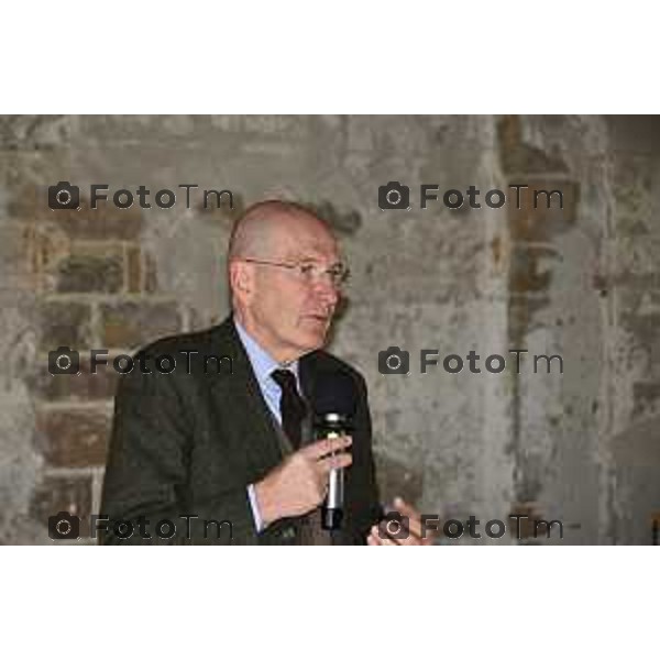 Tiziano Manzoni/LaPresse 5-12- 2025 Italia Cronaca Bergamo Bergamo ex monastero di Astino conferenza progetto "Riscaldiamo l\'inverno" con l\'intervento di Nando Pagnoncelli