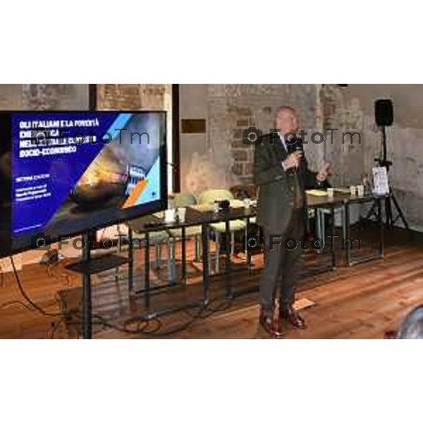 Tiziano Manzoni/LaPresse 5-12- 2025 Italia Cronaca Bergamo Bergamo ex monastero di Astino conferenza progetto "Riscaldiamo l\'inverno" con l\'intervento di Nando Pagnoncelli