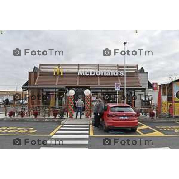 Tiziano Manzoni/LaPresse 10-12- 2025 Italia Cronaca Bergamo McDonald’s inaugurazione dell’800esimo ristorante in Italia, a Verdello Bergamo