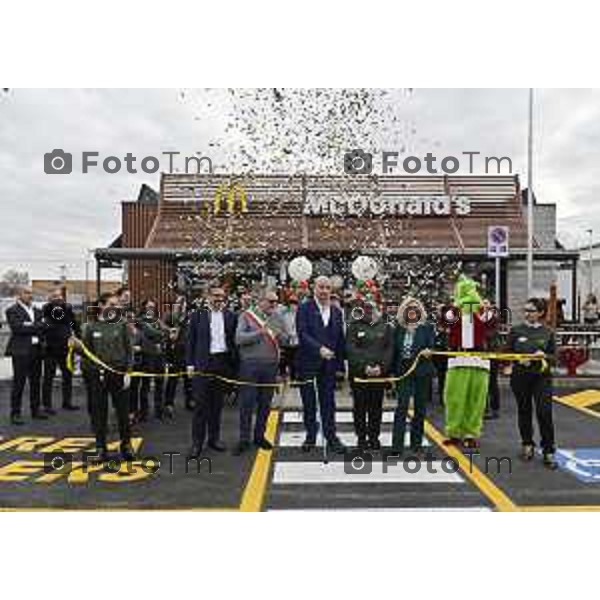 Tiziano Manzoni/LaPresse 10-12- 2025 Italia Cronaca Bergamo McDonald’s inaugurazione dell’800esimo ristorante in Italia, a Verdello Bergamo