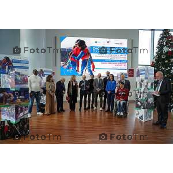 Tiziano Manzoni/LaPresse 10-12- 2025 Italia Cronaca Bergamo Inaugurata la mostra sulle gesta olimpiche di SACBO e FICTS all\'aeroporto di Orio al Serio. Testimonial i paralimpici bergamaschiMarcella Messina