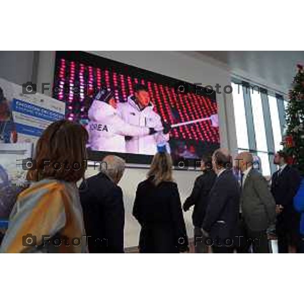 Tiziano Manzoni/LaPresse 10-12- 2025 Italia Cronaca Bergamo Inaugurata la mostra sulle gesta olimpiche di SACBO e FICTS all\'aeroporto di Orio al Serio. Testimonial i paralimpici bergamaschiMarcella Messina
