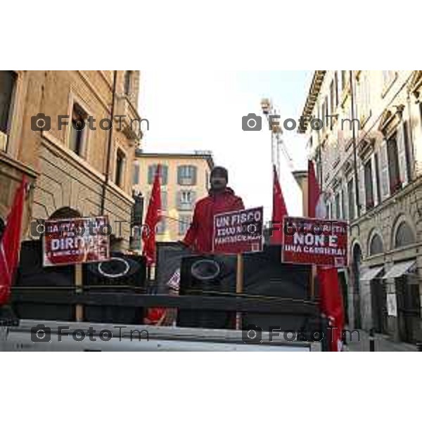 Tiziano Manzoni/LaPresse 8-11- 2025 Italia Cronaca Bergamo Bergamo sciopero generale cgil fiom dicembre 2025