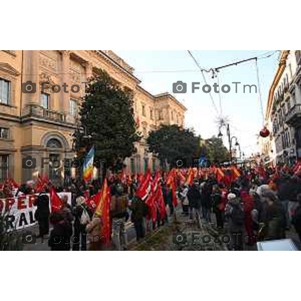 Tiziano Manzoni/LaPresse 8-11- 2025 Italia Cronaca Bergamo Bergamo sciopero generale cgil fiom dicembre 2025