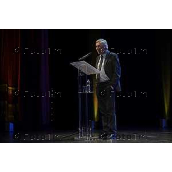 iziano Manzoni/LaPresse 15-12- 2025 Italia Cronaca Bergamo Alessandro Barbero Teatro Donizetti nuovo libro dedicato a San Francesco2025