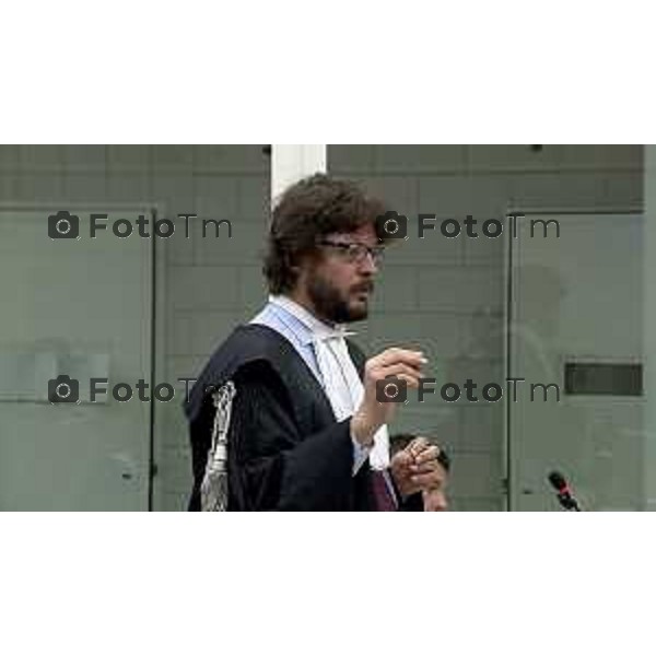 Bergamo Tribunale aula di corte d\'asisi requisitoria processo Sharon Verzen il Pm Marchisio le immagini proiettate e Sangare portato in tribunale 