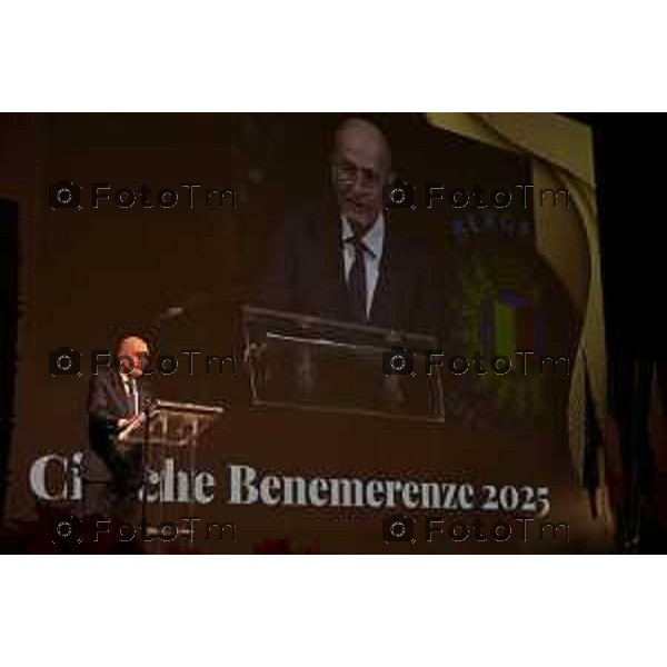 Tiziano Manzoni/LaPresse 16-12- 2025 Italia Cronaca BergamoBergamo benemerenze comune sindaco Carnevali 2025