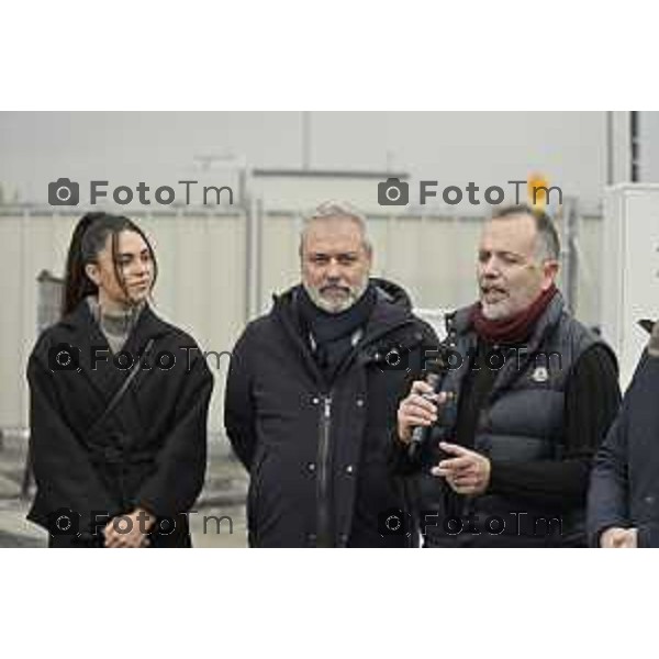 Tiziano Manzoni/LaPresse 19-12- 2025 Italia Cronaca Bergamo Bergamo primo manufatto edilizio italiano realizzato con tecnologia di stampa 3D architettonica, “Ol Casél”