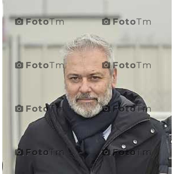 Tiziano Manzoni/LaPresse 19-12- 2025 Italia Cronaca Bergamo Bergamo primo manufatto edilizio italiano realizzato con tecnologia di stampa 3D architettonica, “Ol Casél Nella foto Massimigliano Ghedossi edilco AD