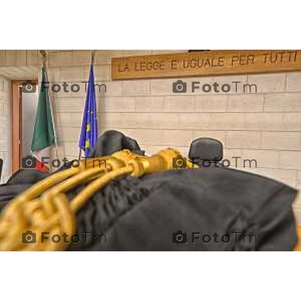 Tiziano Manzoni/LaPresse 18-12- 2025 Italia Cronaca bg tribunale nominati nuovi giudici e magistrati toga giurisprudenza magistratura toghe faldoni legge tribunale ingolfato procura