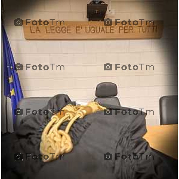 Tiziano Manzoni/LaPresse 18-12- 2025 Italia Cronaca bg tribunale nominati nuovi giudici e magistrati toga giurisprudenza magistratura toghe faldoni legge tribunale ingolfato procura