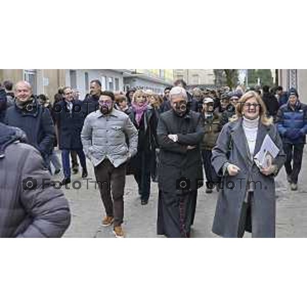 Tiziano Manzoni/LaPresse 20-12- 2025 Italia Cronaca Bergamo Patronato San Vincenzo Fondazione don Fausto Resmini nuovi spazi rinnovati della Casa Centrale,Sanga, Paolo Franco Vecovo Beschi e Carnevali