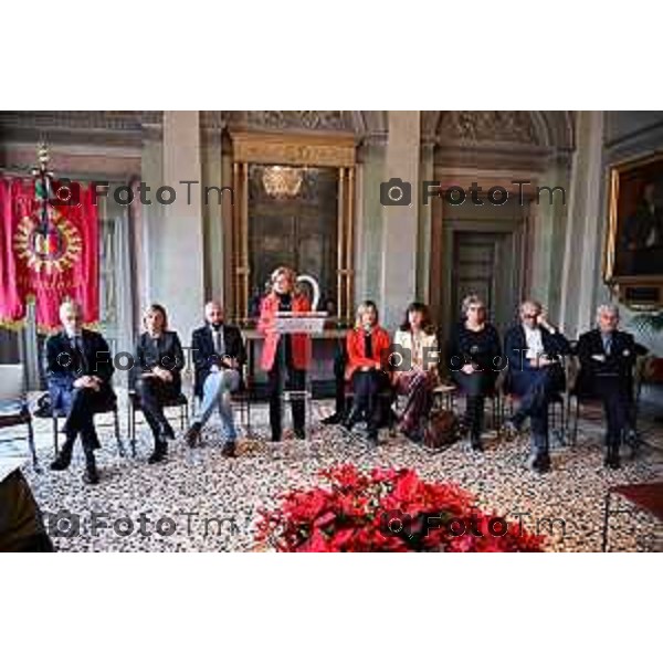 Tiziano Manzoni/LaPresse 22-12- 2025 Italia Cronaca Bergamo Bergamo Auguri buon Natale 2025 Sindaca Elena Carnevali