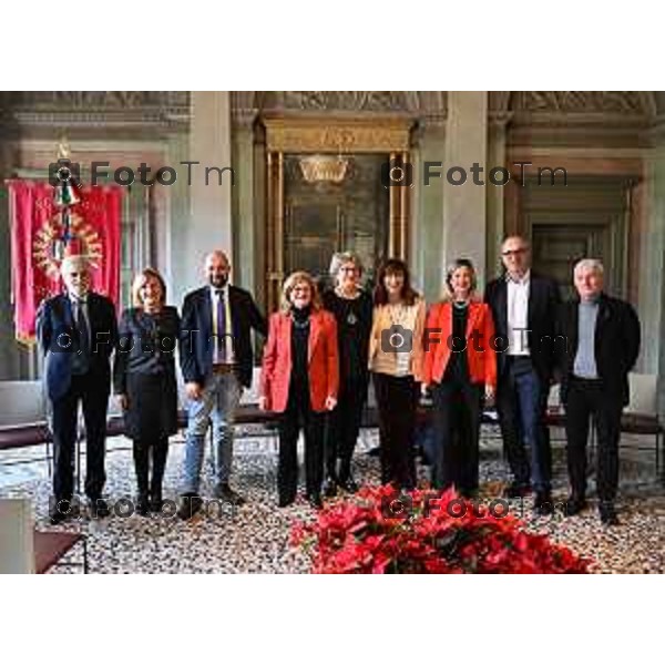 Tiziano Manzoni/LaPresse 22-12- 2025 Italia Cronaca Bergamo Bergamo Auguri buon Natale 2025 Sindaca Elena Carnevali