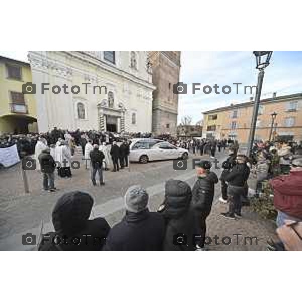 Tiziano Manzoni/LaPresse 5-1-2026 Bergamo, Italia Cronaca Verdello funerali di Alessia Daminelli