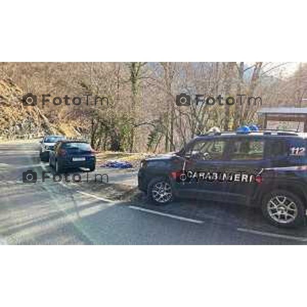 Tiziano Manzoni/LaPresse 5--01- 2026 Bergamo, Italia Cronaca Taleggio, il cadavere di un egiziano rinvenuto lungo la provinciale: sul corpo segni di violenza