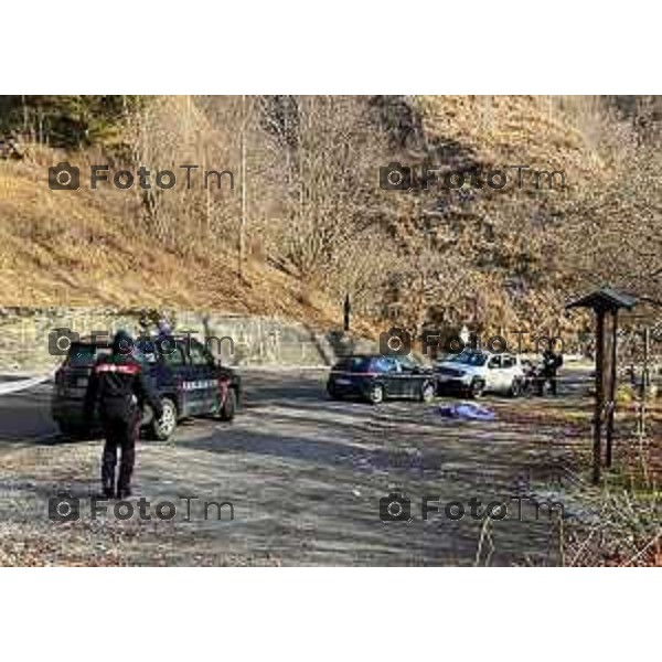 Tiziano Manzoni/LaPresse 5--01- 2026 Bergamo, Italia Cronaca Taleggio, il cadavere di un egiziano rinvenuto lungo la provinciale: sul corpo segni di violenza