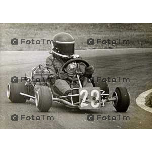 Ciserano (BG) Mike Wilson pluricampione mondiale di Kart e ora coach in canada nella foto storica mike al suo primo mondiale foto Tiziano Manzoni-Bergamo