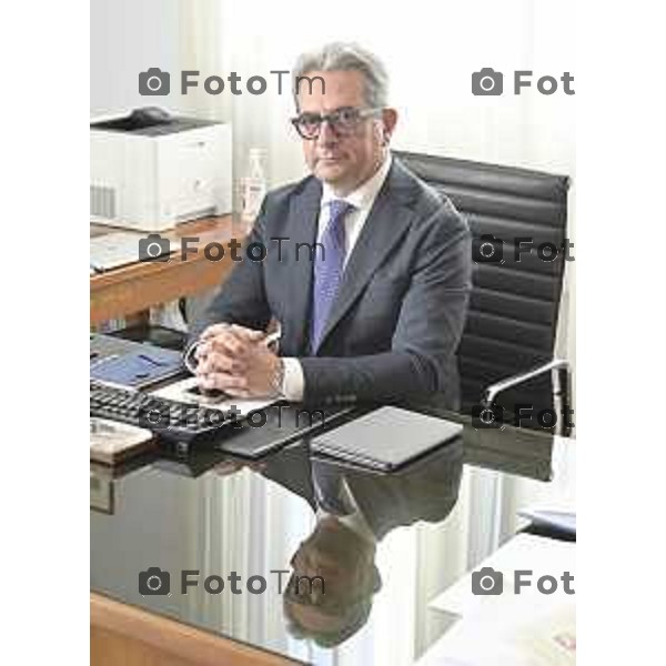 Tiziano Manzoni/LaPresse 12 -01- 2026 Italia Cronaca Bergamo Questore della Provincia di Bergamo dottor Vincenzo Nicolì negli uffici della Questura bergamasca.